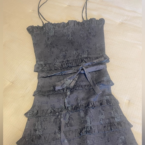 V Chapman Lily Dress Size 2 in Navy Bouquet - Picture 6 of 7